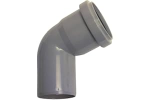 DIELLESHOPPING CURVA AD INNESTO IN PP PER IMPIANTI DI SCARICO IDRAULICO - (1 pezzo) (40 mm MF 45°)