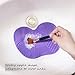 Contever® Convenient Silicone Brush Cleaner Cleaning Mat Pad Board 23*17cm (Purple)