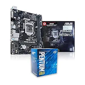 Intel Pentium Gold G6400 LGA1200 Desktop Processor 2 Cores up to 4.0GHz 4MB Cache Bundled with Prime H410M-CS LGA 1200 Micro-ATX Motherboard