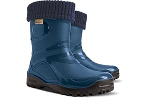 3Kamido GoTherm Kalosze z ocieplaczem z naturalnej wełny - bardzo wygodne i bardzo ciepłe kalosze z PVC, z antypoślizgową podeszwą, wodoodporne, nieprzemakalne, dla młodzieży i dorosłych