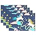 Produktbild YATELI Platzdeckchen Rainbow Cloud Fantasy Einhorn, 30,5 x 45,7 cm, hitzebeständig, 1 Stück, Rutschfest für die Küche 12x18x4 in Image 467