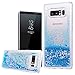 Produktbild WE LOVE CASE Samsung Note 8 Hülle 3D Transparent Glitzern Quicksand Flüssig Liebe Sterne Galaxy Note 8 Hülle Silikon Weich Blau Handyhülle Tasche für Mädchen Elegant Backcover , Soft TPU Flexibel Case Handycover Stoßfest Bumper , Ultra Dünn Schale Schlank Schutzhülle Fall Protective Anti-Kratz für Samsung Galaxy Note 8 2017 (5,7")