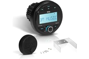 GK SOUND KIT SET PER BOSS AUDIO SYSTEMS MGR300B 1 stereo marino ricevitore AM/FM gauge digital media receiver bluetooth audio streaming waterproof per barca gommone mare, 1 pezzo + accessori di montaggio