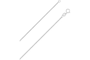 DESIGNER INSPIRATIONS BOUTIQUE 925 Sterling Silver 1.0 MM Width Diamond Cut Curb Chain Necklace for Children Unisex Kids Girls Boys - 12" 14" Inch - Thin & Sturdy Trace/Fine Silver Chain - Ideal for Childrens/Smaller Pendants