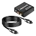 Produktbild kwmobile Digital Analog Audio Konverter inkl. Toslink Kabel (1,5m)| digital -> analog SPDIF/ Toslink/ optisch/ Koaxial auf Klinke