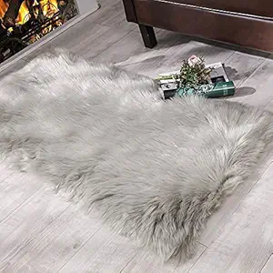 YAZLYN COLLECTION Super Soft Faux Fur Rabbit Carpet for Living Room, 1.3x2 Feet, Pattern 5