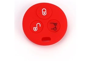 SALPIE Mando a Distancia con frecuencia de 433 MHz - Carcasa para Llavero, Accesorios repuestos - Funda para Llave de Coche - 3 Botones Compatible con Smart 450 - Fortwo - Forfour - Roadster, Rojo