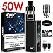 Produktbild 50W E Zigarette Starter Set, AOKEY 2200 mAh Batterie E Cig E-Zigaretten E Shisha Dampfer mit OLED-Bildschirm, 2ml Top Fill Tank mit 0,5-Ohm-Spule Ohne Nikotin