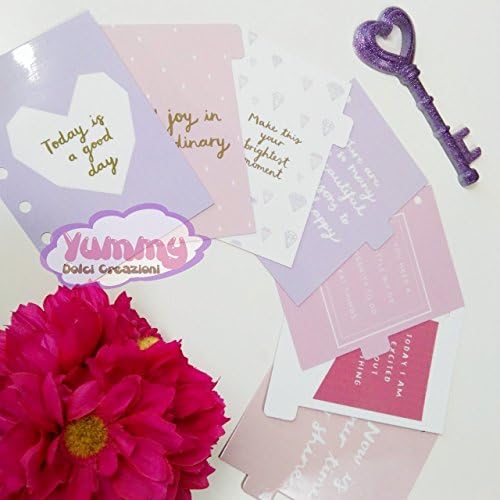 PLANNER DIVIDERS SET Lilac - Pink Set: 6 dividers + Dashboard