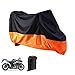 Produktbild DeliaWinterfel Motorrad Garage Abdeckplane Plane Faltgarage Wasserdicht Orange und Schwarz mit Tasche, XL 245x105x125cm by