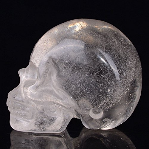 Mineralbiz 1.3 „-1.5“ Mini natürliche klare Quarz Kristall Hand geschnitzte menschliche Kristall Schädel Kopf Skulptur Edelstein Carving - 6