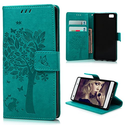 Huawei P8 Lite Funda Libro de Suave PU Leather Cuero Impresi n - Mavis s Diary Carcasa Con Flip case cover Cierre Magn tico Funci n de Soporte Billetera con Tapa para Tarjetas-Dise o de rbol y Gato y Mariposa azul Huawei P8 Lite Funda Libro de Suave PU Leather Cuero Impresi n - Mavis s Diary Carcasa Con Flip case cover Cierre Magn tico Funci n de Soporte Billetera con Tapa para Tarjetas-Dise o de rbol y Gato y Mariposa azul