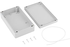Fafeicy Electrical Junction Box, IP65 Waterproof Project Enclosure with ABS Plastic, 200x120x56mm Weatherproof Box for Outdoor Indoor Electronics DIY Projects