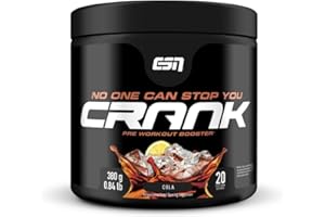 ‎ESN ESN Crank, Cola, 380g, kompletter Pre Workout Booster Pulver