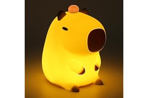 AYIXIWARZ Luci notturne Capybara, Lampada Capibara, Morbido Silicone Lampada Animale, Capybara Lampada Touch Control per Comodino, Luce Notturna USB Touch per bambini per Camera da Letto, Cameretta, Adulti