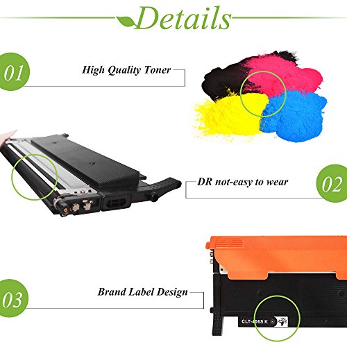 GREENSKY Kompatible Tonerkartuschen Ersatz für Samsung CLT-406S 4 Packung (1B 1C 1Y 1M) für Samsung CLP-360 CLP-360N CLP-365 CLP-365W SL-C410W SL-C460FW CLX-3300 CLX-3305 CLX-3305N CLX-3305FN CLX-3305FW CLX-3305W SL-C460FW Xpress C460FW C460W C410FW C410W - 3