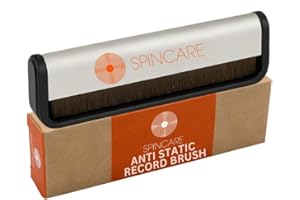 Vinyl Schallplatten Reinigung Bürste von SPINCARE | Professionelle Plattenbürste | Antistatischer LP Vinylplattenreiniger | Entfernt Schmutz aus LP-Rillen