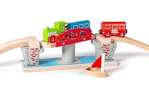 BIGJIGS RAIL Bigjigs Wooden Swing Rail Bridge - Other Important Brands of Wooden Rail Are Compatible