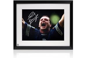 Exclusive Memorabilia Paul Gascoigne Signed Rangers Photo. Framed, 16 x 12 inches