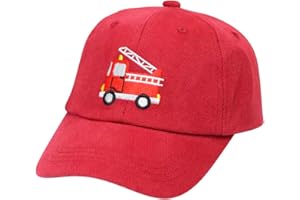 Besforta Nette Feuerwehrauto Stickerei Kinder Baseball Caps Einstellbare Gewaschene Baseball Hüte für Jungen Mädchen