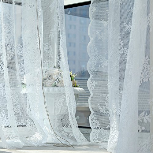 Brightup Tafel Sheer Fenster Vorhang Panel Drape Room Blumen Tüll Schals Valances 150*180cm - 3