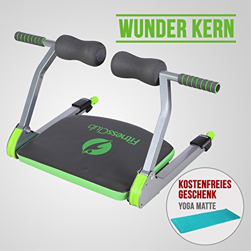 UEnjoy Bauchtrainer Rückentrainer mit Yoga Matte Smart Fitnessgerät ABS Training Wonder Core Muskeltrainer