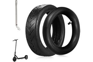 mizikuu Chambre à Air et Pneu Extérieur, 8 1/2 Chambre à Air 8,5 Pouces Double épaisseur antidérapant pneu trotinette electrique Pneu en Caoutchouc pour Xiaomi M365/M365 Pro/1S/Pro2