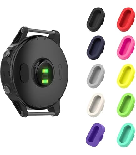 10 Tappi Antipolvere Per Garmin Fenix/Vivoactive/Forerunner | Protezione Porta Caricabatterie In Silicone - 10 Colori - Foto 10