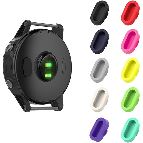 Set 10 Tappi Antipolvere Kwmobile Per Garmin | Proteggi Porta Di Ricarica Da Polvere E Sporco | Per Venu, Forerunner, Fenix, Vivomove