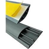 2 Metre (2 Adet x 1 Metre) Kendinden Yapışkanlı 50x12mm Gri Balık Sırtı Kablo Kanalı (2 Metre)