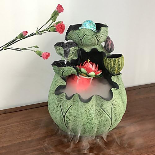 Chinese office feng shui lucky water fountain round the living room decoration decoration decoration humidification tank,Lotus Pond Moonlight (Lian Peng) mark 36.5*32.5cm