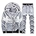 Produktbild Sannysis Herren Jacke Herbst & Winter Langarm Übergangsjacke Zipper Hoodie Verdickung Leisure Suit Tops Hosen Sets Baumwollanzug