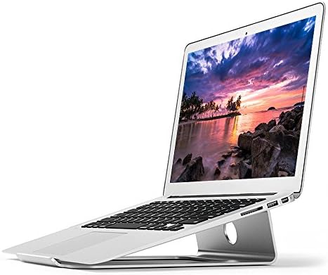 Laptop Stand 10 to 15 inches, Silver Solid Aluminium Macbook Stand,Compatible with Apple MacBook,Macbook Pro/Air and other Laptops