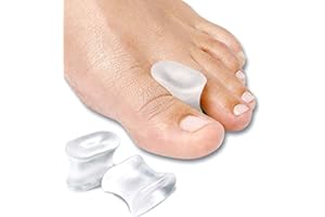 PediGel - Medically Approved Polymer Gel Toe Spreader for Toe Alignment and Overlapping Toes, Pain Relief from Nail Issues and Bunions - 4 Units (Large Length 30mm Width 10mm Depth 30mm)