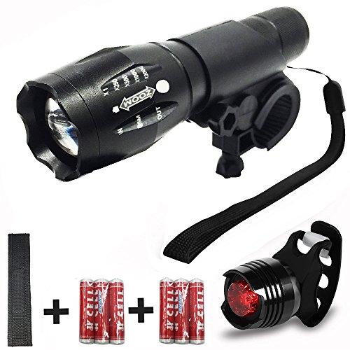 LIVHÒ | LED Fahrradbeleuchtung , Frontlicht und Rücklicht CREE - 3 Beleuchtungs modalität,Zoombarer,1000lm, Batterie inklusiv, Waterproof, Licht-Modi für Berg-Radfahren, Camping und täglichen Gebrauch