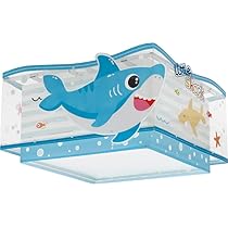 Lampada Da Tavolo Bambini Squalo - Design Carino, Doppio Schermo Trasparente - Foto 7