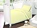 Love2Sleep 2 x VALUE PACK 200 TC EGYPTIAN COTTON COT BED FITTED SHEET 70 X 140 CM LEMON/ YELLOW
