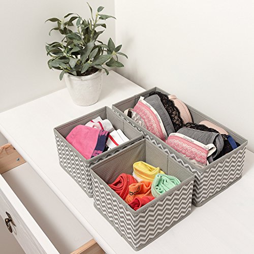 Tatkraft Wave Chevron Aufbewahrungsboxen für Zubehörteile aus Stoff 3er Set - 2