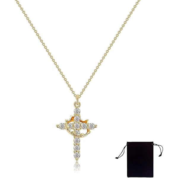 Flongo Braccialetto da donna con ciondolo a forma di croce e medaglia di San Benedetto, bracciale in acciaio inossidabile da donna con perle, braccialetti cristiani e cattolici, amuleto, regalo per