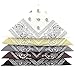 Produktbild KARL LOVEN Bandanas 5er Pack 100% Baumwolle Paisley Halstuch Kopf Hals Schal (5er Pack, Weiß Schwarz Grau Beige Braun)