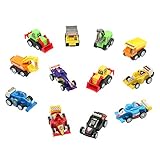 Coche Juguete Construcción Vehiculos Mini Camion Niños 3 4 5 Años (12 Pedazos)