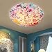 Produktbild JU Excellent Nordic Schlafzimmer Deckenleuchten Flash Continental Cosy Parlour Garten Mittelmeer Tiffany Lampe Circular Ceiling,S (Durchmesser 30cm)