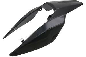 MOTOFLOW Rivestimento posteriore (nero), adatto per Derbi Senda 50 DRD Racing/X-Treme (2011 fino al 2017)