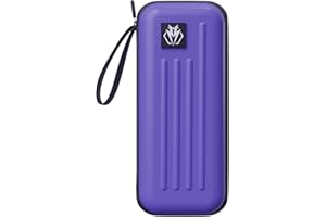 Lavishio Dartkoffer für Stahl- oder Soft-Tip-dartpfeile, fasst 3 Darts und anderes Zubehör, mit eingebautem Aufbewahrungsrohr und Tasche für dartpfeile, Spitzen, Schäfte usw. (Purple)