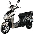 AMO Electric Bike Jaunty Lithium Electric Scooter Two Wheeler 70Km-80Km Non-RTO in Grey with Portable Charger