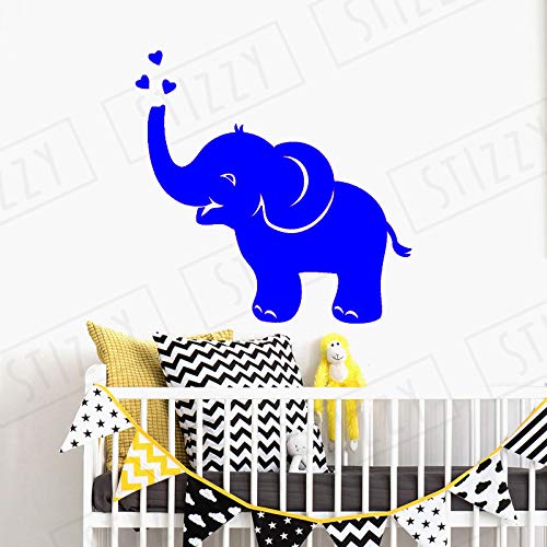 Preisvergleich Produktbild xingbuxin Wandtattoo Cartoon Tier Elefant Vinyl Wandaufkleber Für Kinderzimmer Dekoration Abnehmbare Kunstwand Geschenk Wohnkultur 2 57x57 cm