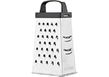 RB Renberg Grate - Raller in acciaio inossidabile nero 4 Faces Cooking 8.9x6.4x16.5cm - Confidabile grattugia di formaggio - 