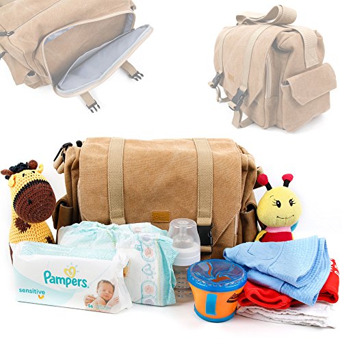 DuraGadget Babytasche | Schultertasche | Wickeltasche | Windeltasche | Nappy Transport-Tasche mit verschiedenen Fächern - 3