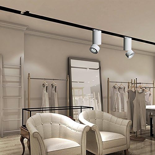 Bright Spotlights LED Ceiling Light Bulb Nordic Ceiling Track Spotlights Cob for Exhibition Room / Living Room / Clothing Store,Celling-white-12W-natural light