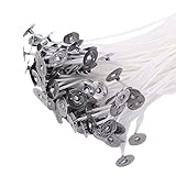 Größe :12cm Ruikey 100 Pack Kerzen Dochte 12 cm Butter Docht Aromatherapie DIY Kerzenkern Pre Gewachste Dochte für Kerzenherstellung